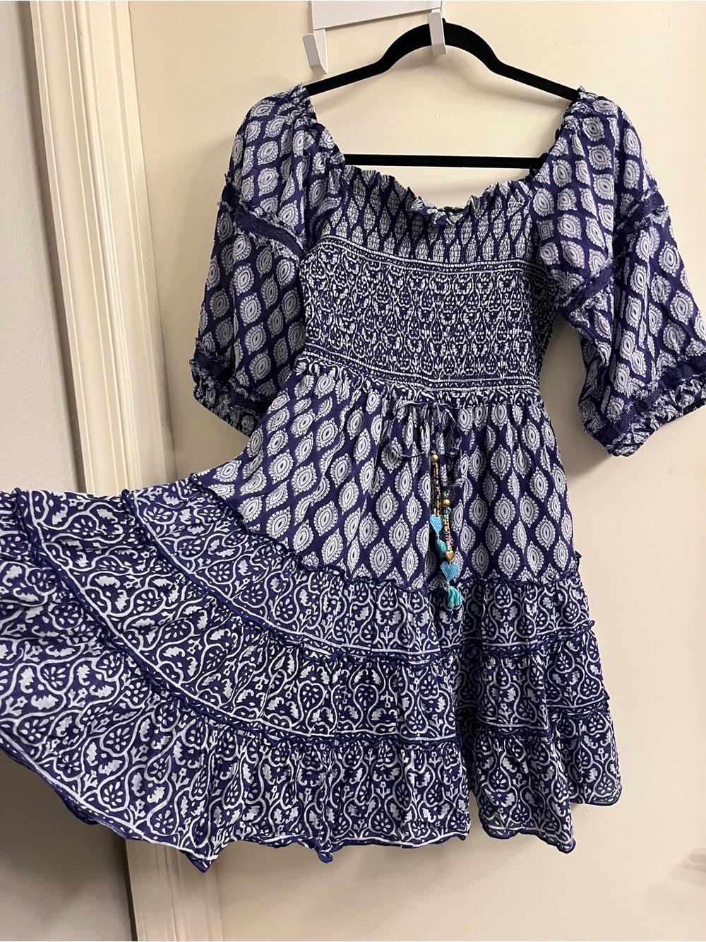 Bell by Alicia Bell Magnolia Puff Sleeve Mini Dress Size Small - Picture 3 of 12